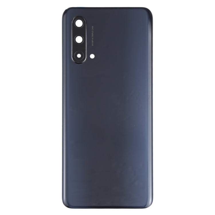 For OnePlus Nord CE 5G Battery Back Cover with Camera Lens Cover (Black)