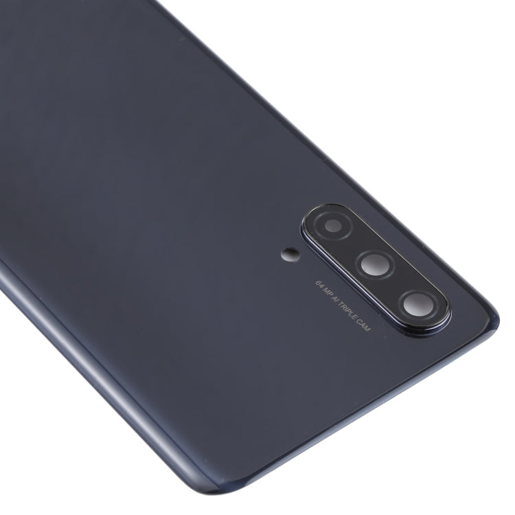For OnePlus Nord CE 5G Battery Back Cover with Camera Lens Cover (Black)