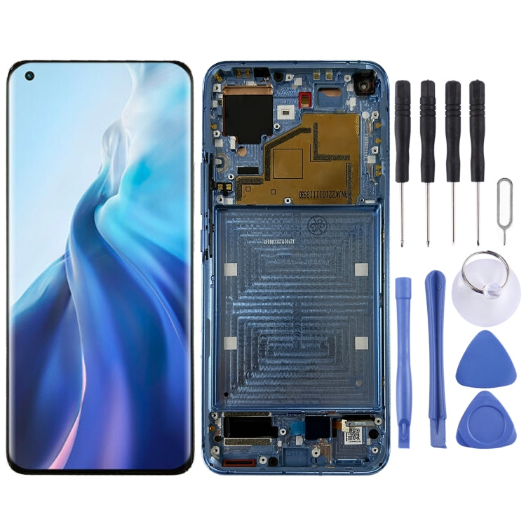 Original LCD Screen for Xiaomi Mi 11 M2011K2C, M2011K2G Digitizer Full Assembly with Frame