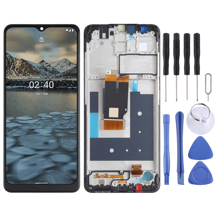 LCD Screen and Digitizer Full Assembly with Frame for Nokia 2.4 TA-1277 TA-1275 TA-1274 TA-1270(Black)