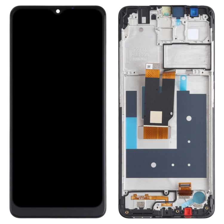 LCD Screen and Digitizer Full Assembly with Frame for Nokia 2.4 TA-1277 TA-1275 TA-1274 TA-1270(Black)