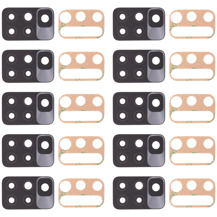10 PCS Back Camera Lens for Xiaomi Redmi Note 11 4G / Redmi 10 2022 / Redmi 10 Prime 2022 / Redmi 10 Prime / Redmi 10 21061119AG 21061119BI