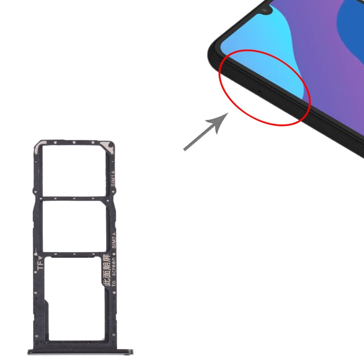 SIM Card Tray + SIM Card Tray + Micro SD Card Tray for Honor 9A