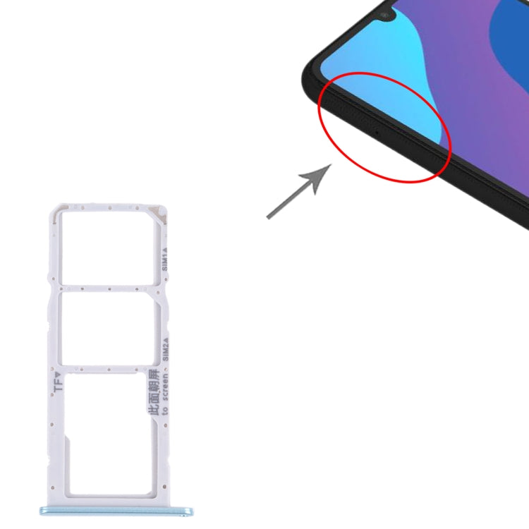 SIM Card Tray + SIM Card Tray + Micro SD Card Tray for Honor 9A