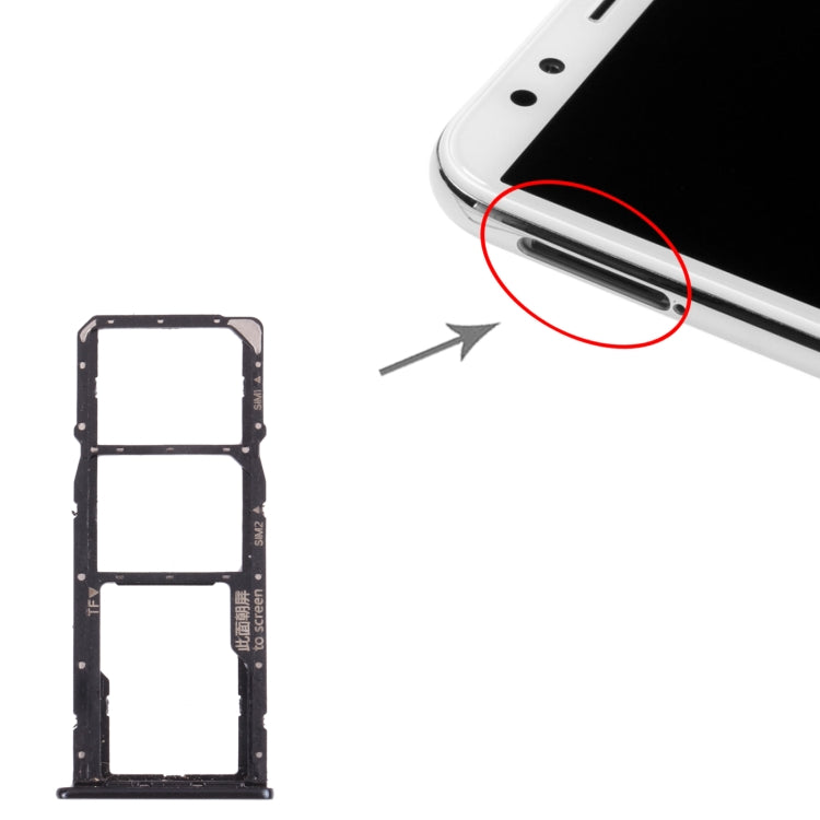 SIM Card Tray + SIM Card Tray + Micro SD Card Tray for Huawei Nova 2 Lite / Y7 Prime (2018)