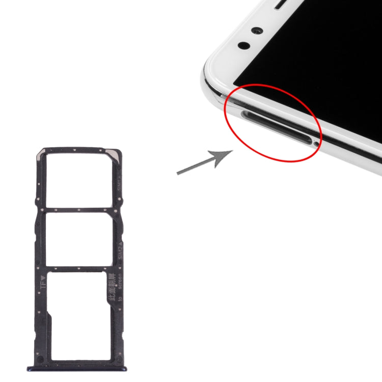 SIM Card Tray + SIM Card Tray + Micro SD Card Tray for Huawei Nova 2 Lite / Y7 Prime (2018)