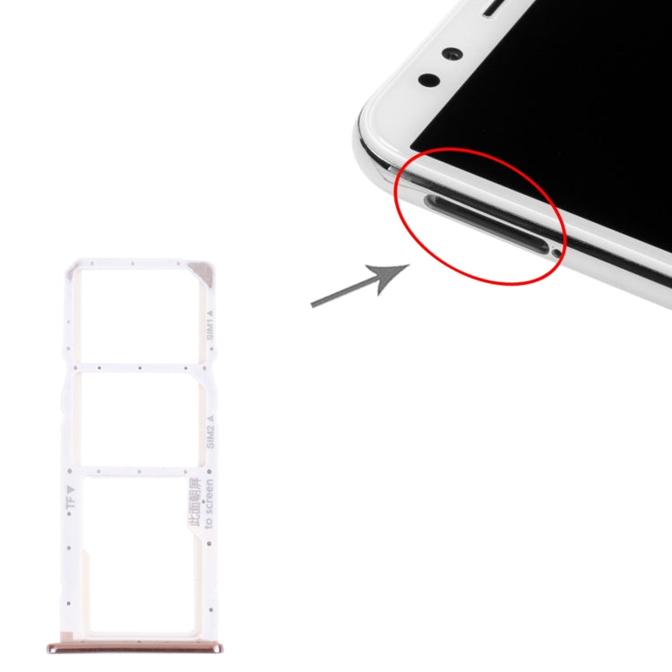 SIM Card Tray + SIM Card Tray + Micro SD Card Tray for Huawei Nova 2 Lite / Y7 Prime (2018)