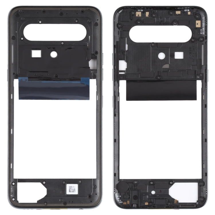 Middle Frame Bezel Plate for LG K61 LMQ630EAW, LM-Q630EAW, LM-Q630 (Black)