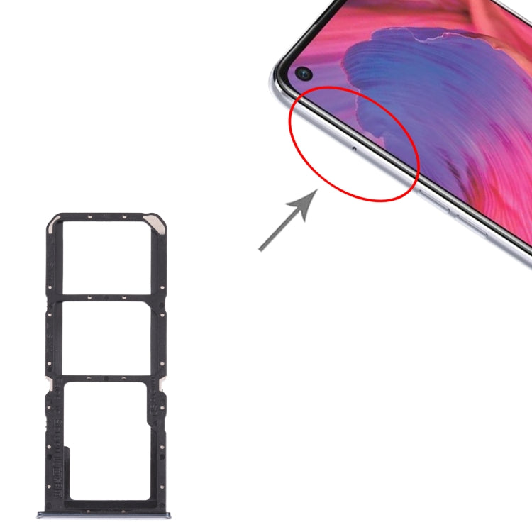 For OPPO A74 5G CPH2197 CPH2263  SIM Card Tray + SIM Card Tray + Micro SD Card Tray
