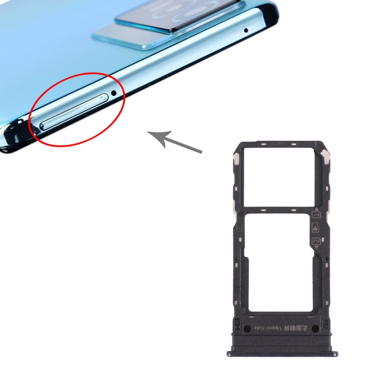 For vivo Y76s V2156A SIM Card Tray + SIM Card Tray / Micro SD Card Tray