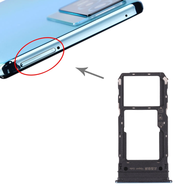 For vivo Y76s V2156A SIM Card Tray + SIM Card Tray / Micro SD Card Tray