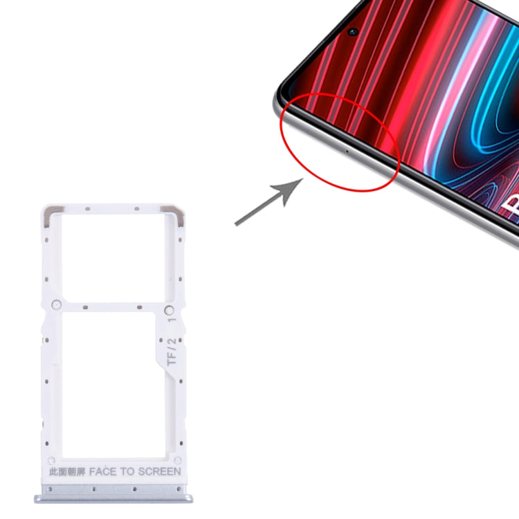 SIM Card Tray + SIM Card Tray / Micro SD Card Tray for Xiaomi Redmi Note 11 (China) 21091116AC / Redmi Note 11T 5G / Poco M4 Pro 5G 21091116AG, MZB0BGVIN