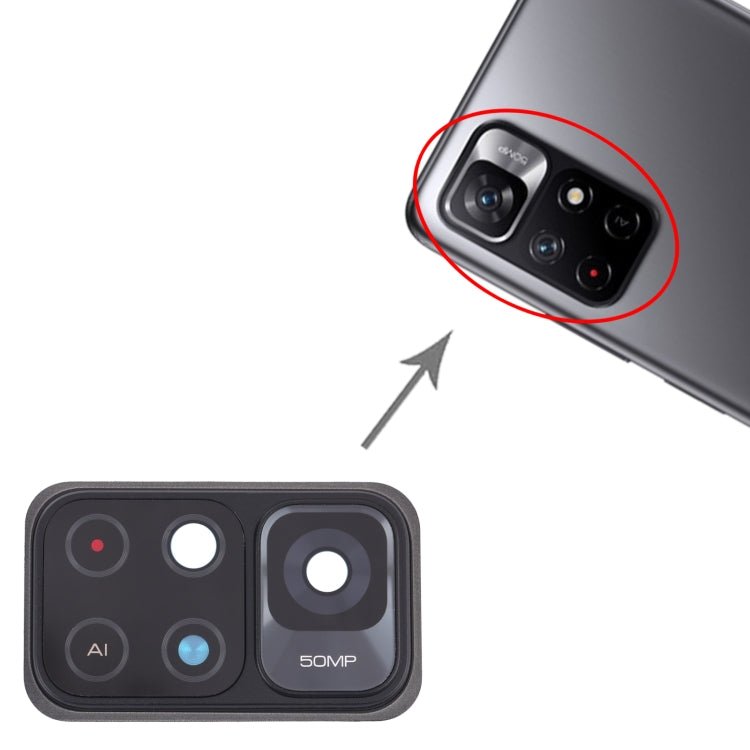 Camera Lens Cover for Xiaomi Redmi Note 11 (China) 21091116AC / Poco M4 Pro 5G 21091116AG, MZB0BGVIN / Redmi Note 11S 5G