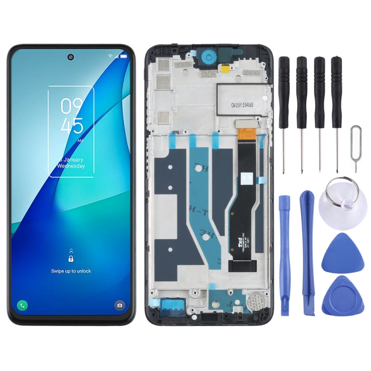 Original LCD Screen for TCL 20L / 20L+ / 20 Lite T774H T774B T775H T775B Digitizer Full Assembly with Frame