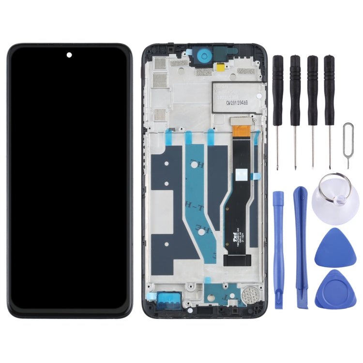 Original LCD Screen for TCL 20L / 20L+ / 20 Lite T774H T774B T775H T775B Digitizer Full Assembly with Frame