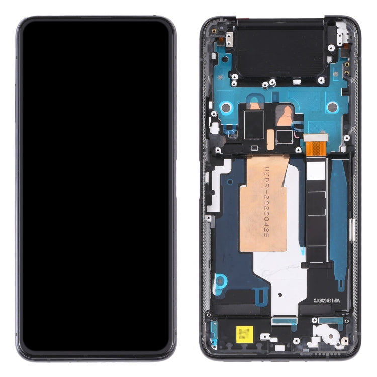 Original 90Hz AMOLED LCD Screen for Asus Zenfone 7 Pro / Zenfone 7 ZS670KS ZS671KS Digitizer Full Assembly with Frameï¼ˆBlack)