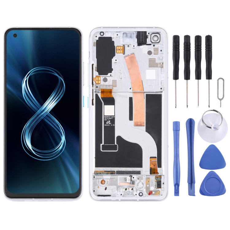 Original AMOLED LCD Screen for Asus Zenfone 8 ZS590KS Digitizer Full Assembly with Frameï¼ˆ