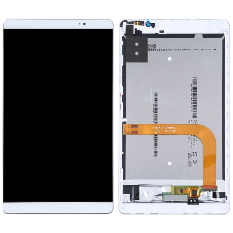 Original LCD Screen for Huawei MediaPad M2 8.0 M2-801L Digitizer Full Assembly with Frame(White)