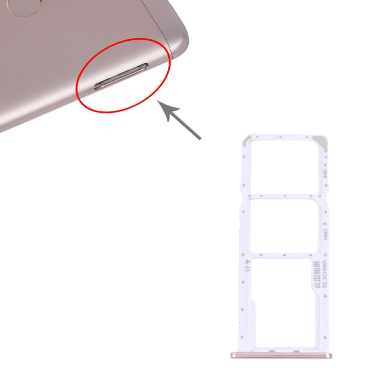SIM Card Tray + SIM Card Tray + Micro SD Card Tray for Honor 7C