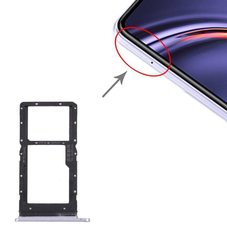 SIM Card Tray + SIM Card Tray / Micro SD Card Tray for Huawei Maimang 10 SE