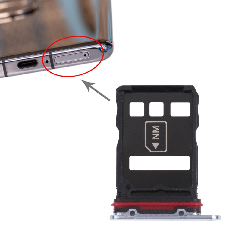 SIM Card Tray + NM Card Tray for Huawei P50 Pro+