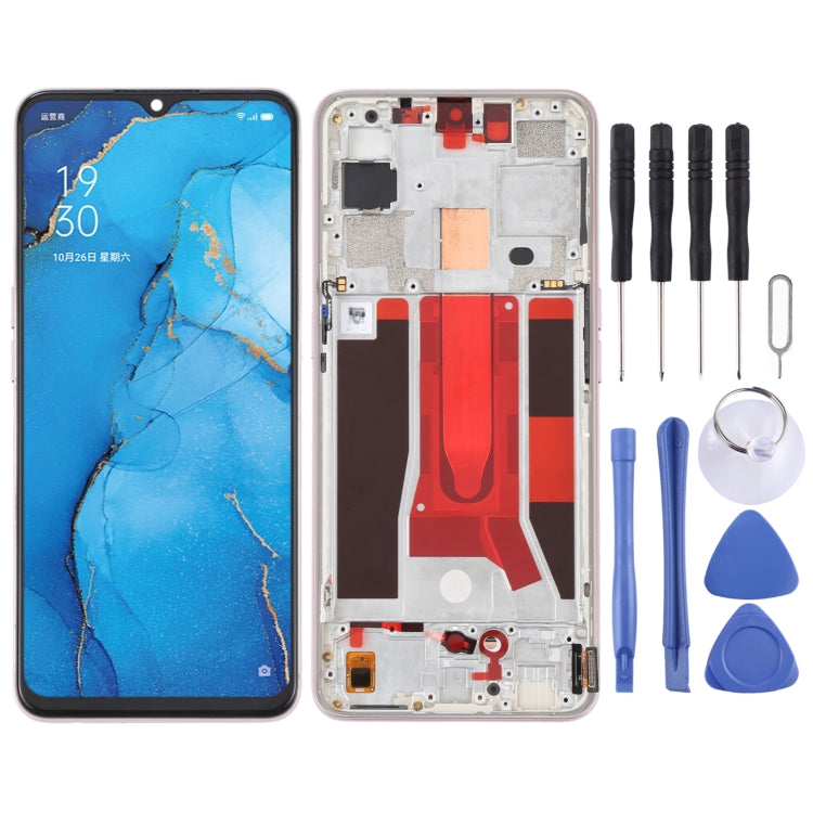 Original LCD Screen For OPPO Reno3 5G/Reno3 Youth/F15/Find X2 Lite/K7 5G Digitizer Full Assembly with Frame