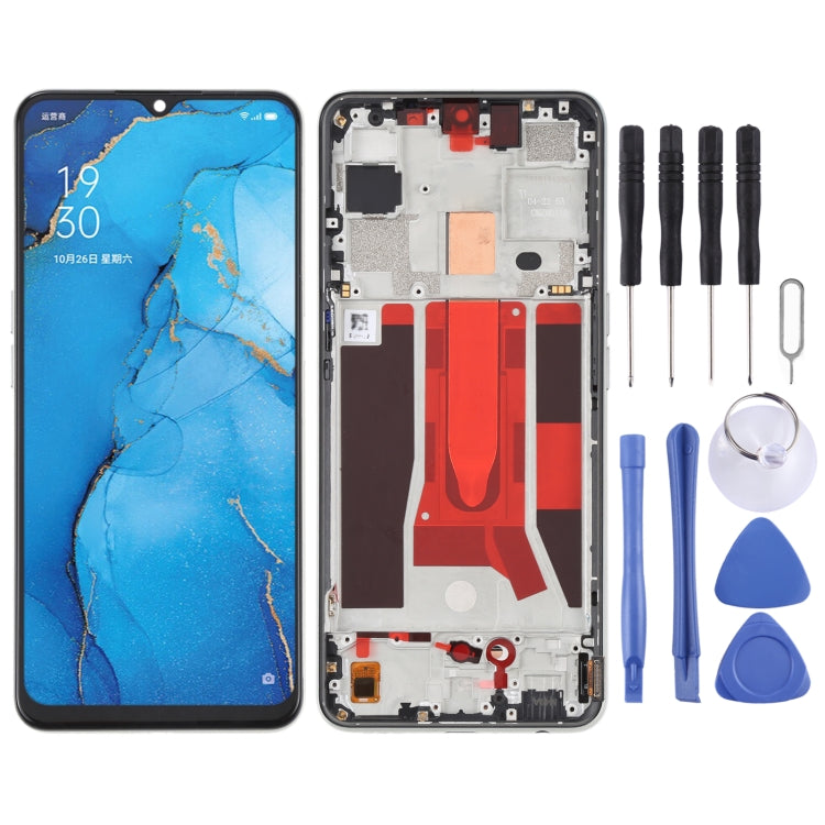 Original LCD Screen For OPPO Reno3 5G/Reno3 Youth/F15/Find X2 Lite/K7 5G Digitizer Full Assembly with Frame