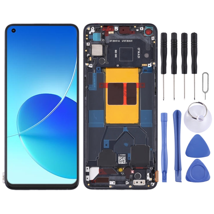 Original LCD Screen For OPPO Reno6 5G PEQM00 CPH2251 Digitizer Full Assembly with Frame