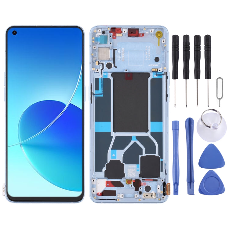 Original LCD Screen For OPPO Reno6 5G PEQM00 CPH2251 Digitizer Full Assembly with Frame