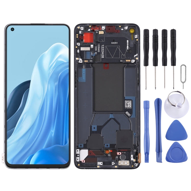 Original LCD Screen For OPPO Reno7 5G China PFJM10 Digitizer Full Assembly with Frame