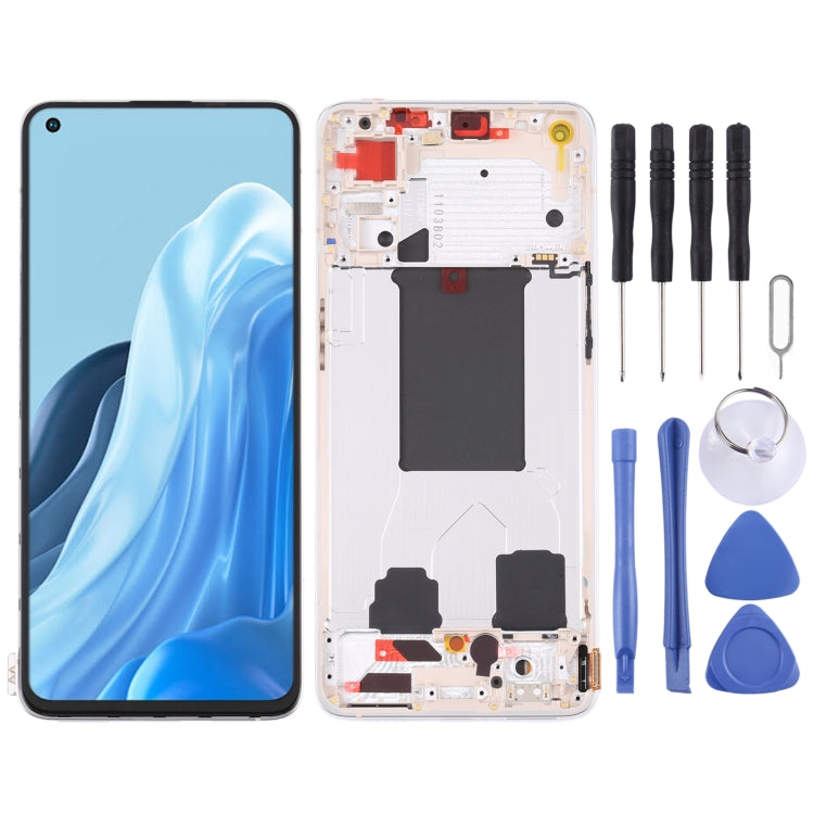 Original LCD Screen For OPPO Reno7 5G China PFJM10 Digitizer Full Assembly with Frame