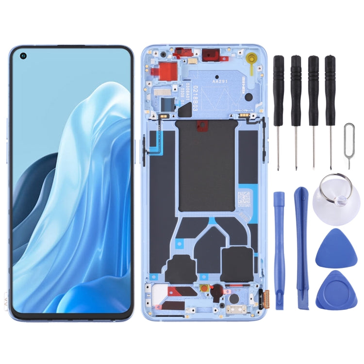 Original LCD Screen For OPPO Reno7 5G China PFJM10 Digitizer Full Assembly with Frame