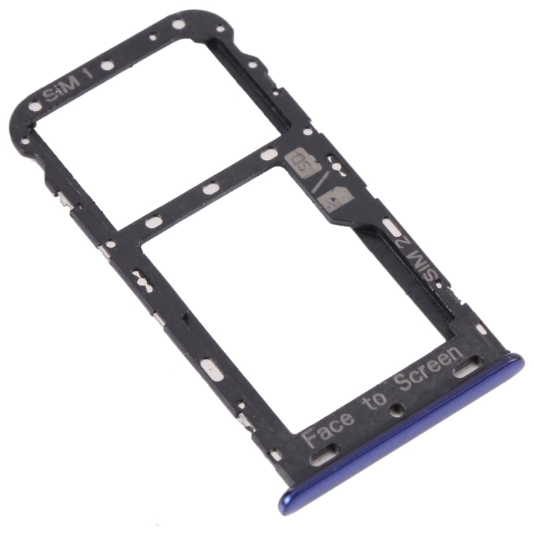 SIM Card Tray + SIM Card Tray / Micro SD Card Tray for Lenovo K9 I38043 (Blue)