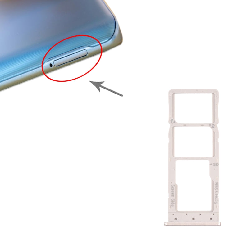 For Infinix Note 6 X610 SIM Card Tray + SIM Card Tray + Micro SD Card Tray