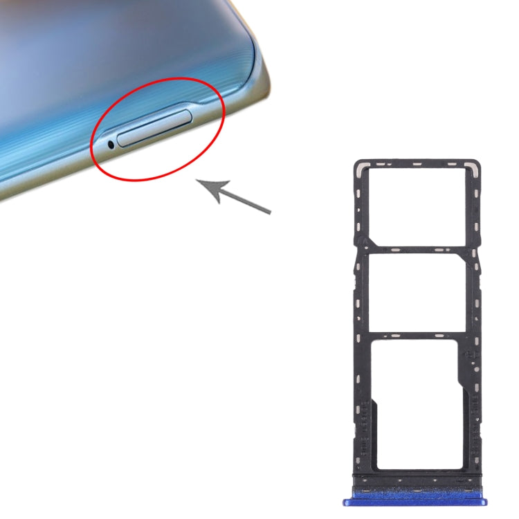 For Infinix Note 6 X610 SIM Card Tray + SIM Card Tray + Micro SD Card Tray