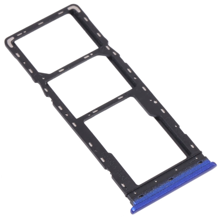 For Infinix Smart HD 2021 X612B X612 SIM Card Tray + SIM Card Tray + Micro SD Card Tray (Blue)