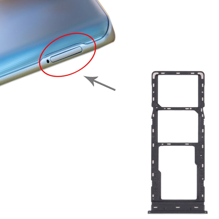 For Tecno Spark 7 Pro SIM Card Tray + SIM Card Tray + Micro SD Card Tray