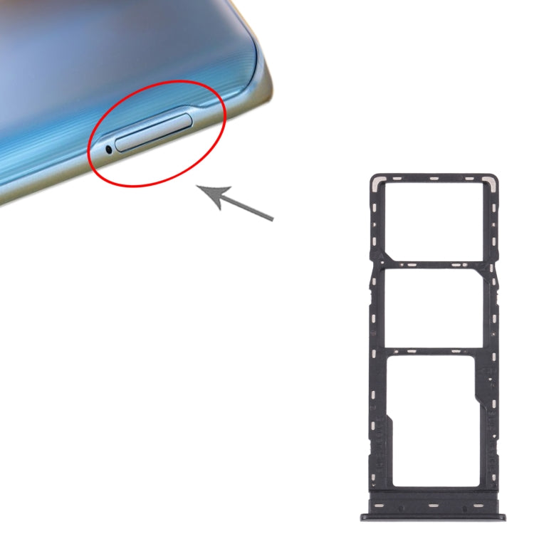 For Tecno Camon 17 CG6 CG6J SIM Card Tray + SIM Card Tray + Micro SD Card Tray