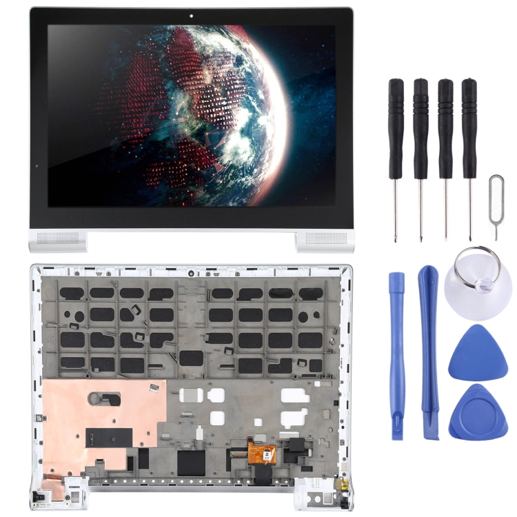 OEM LCD Screen for Lenovo YOGA Tablet 2 Pro 1380 1380f Digitizer Full Assembly with Frame (Silver)