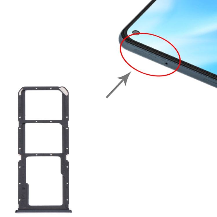 For OnePlus Nord N200 5G DE2118 / DE2117 SIM Card Tray + SIM Card Tray + Micro SD Card Tray