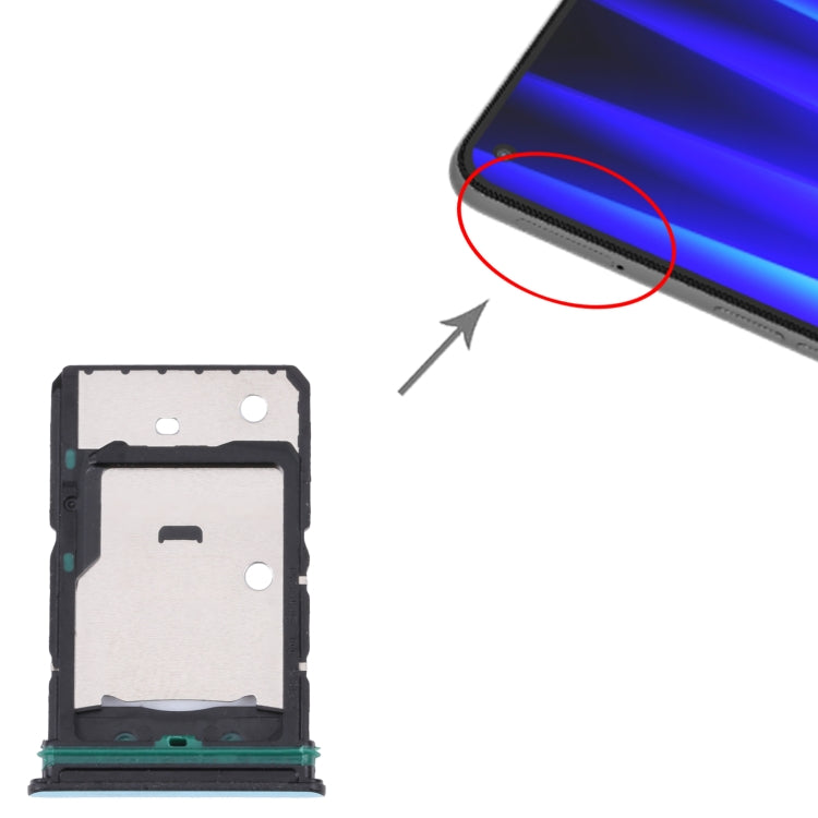 For OnePlus Nord CE 2 5G SIM Card Tray + SIM Card Tray + Micro SD Card Tray