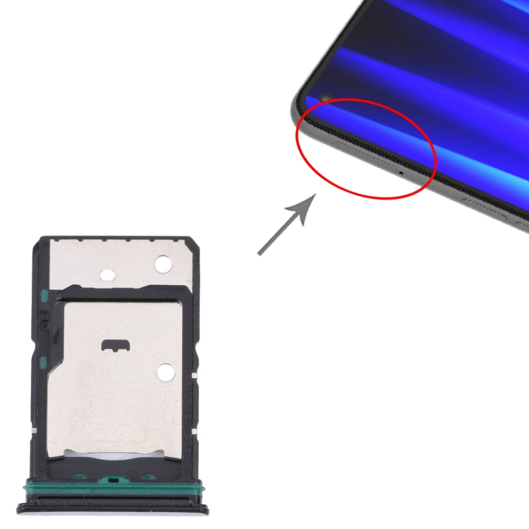 For OnePlus Nord CE 2 5G SIM Card Tray + SIM Card Tray + Micro SD Card Tray