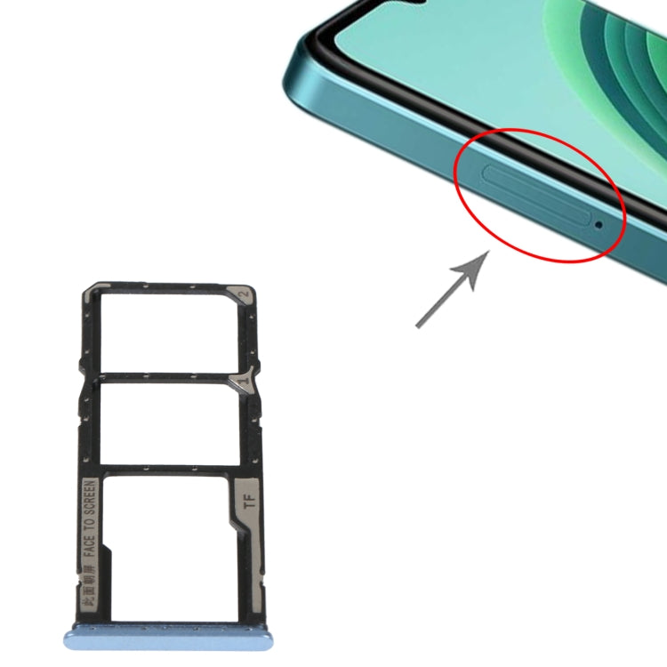 SIM Card Tray + SIM Card Tray + Micro SD Card Tray For Xiaomi Redmi Note 11E