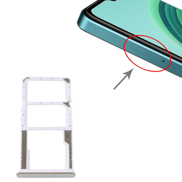SIM Card Tray + SIM Card Tray + Micro SD Card Tray For Xiaomi Redmi Note 11E