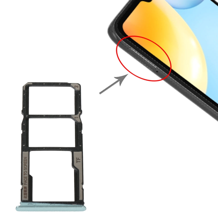 SIM Card Tray + SIM Card Tray + Micro SD Card Tray For Xiaomi Redmi 10C/Redmi 10 India/Poco C40