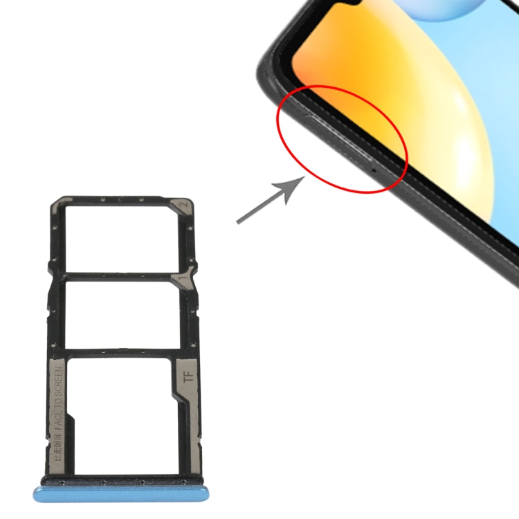 SIM Card Tray + SIM Card Tray + Micro SD Card Tray For Xiaomi Redmi 10C/Redmi 10 India/Poco C40