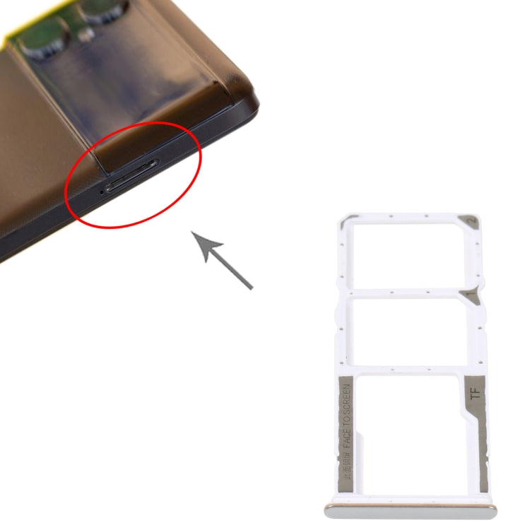 SIM Card Tray + SIM Card Tray + Micro SD Card Tray For Xiaomi Poco M4 5G/Poco M4 5G India/Redmi Note 11R
