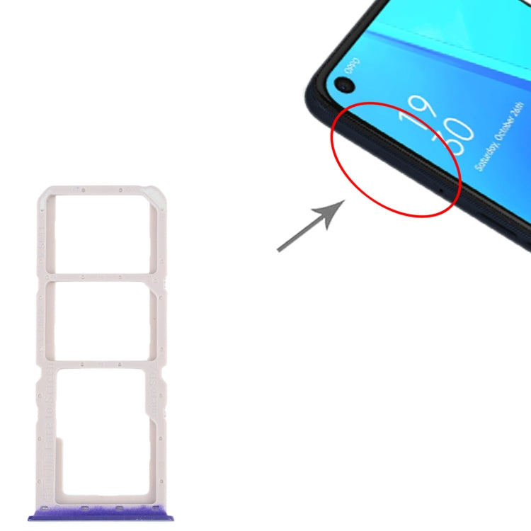 For OPPO A52 4G SIM Card Tray + SIM Card Tray + Micro SD Card Tray