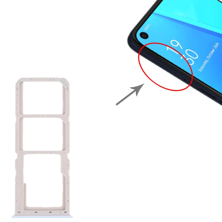 For OPPO A52 4G SIM Card Tray + SIM Card Tray + Micro SD Card Tray