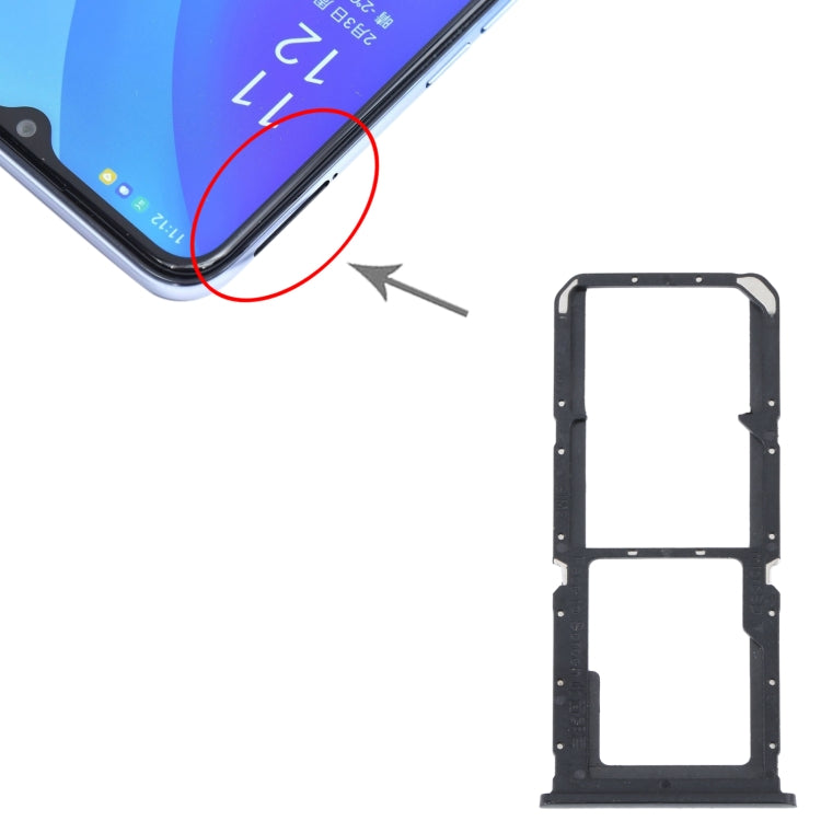 For OPPO A55 5G / A53S 5G SIM Card Tray + SIM Card Tray + Micro SD Card Tray